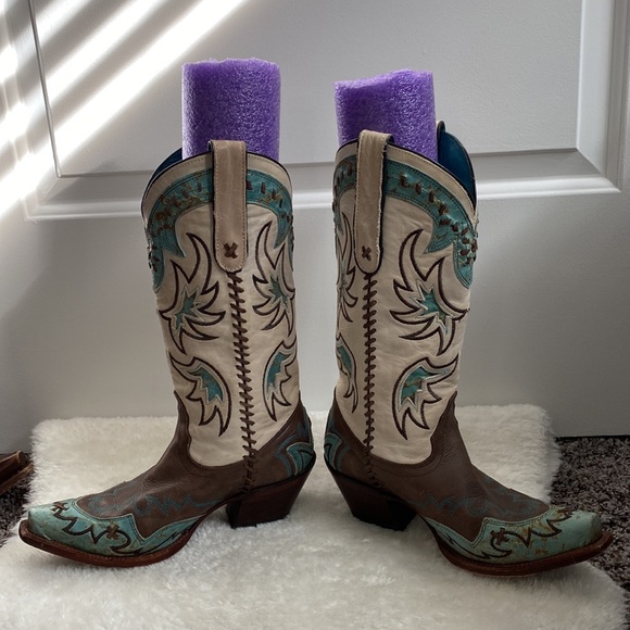 MOVING SALE! Tony Lama Vaquero Turquoise Cassidy Cowgirl Boot - Picture 9 of 17